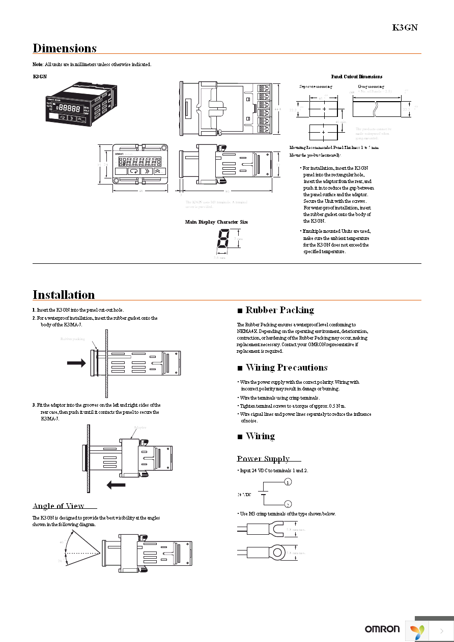 K3GN-NDT1 24VDC Page 16